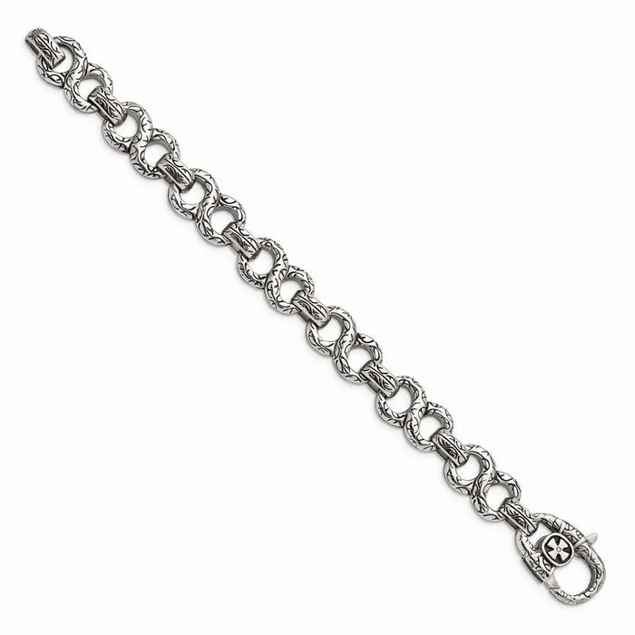 Chisel Bracelets Stainless Steel Polished Antiqued 85in Bracelet Chisel Bracelets Stainless Steel Polished Antiqued 85in Bracelet