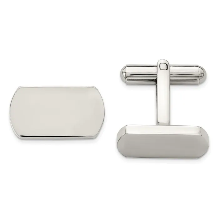 Chisel Bracelets Stainless Steel Polished Cufflinks