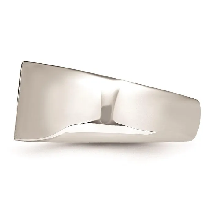 Chisel Rings Stainless Steel Brushed and Polished with 14K Gold Stripe Signet Ring Chisel Rings Stainless Steel Brushed and Polished with 14K Gold Stripe Signet Ring