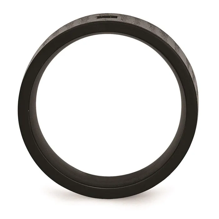 Chisel Rings Stainless Steel BrushedPolished Black IPplated wCZ Ring Chisel Rings Stainless Steel BrushedPolished Black IPplated wCZ Ring