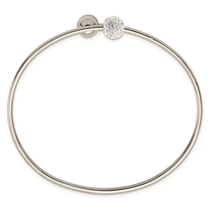 Chisel Stainless Steel Polished with Preciosa Crystal Bangle Bracelets Chisel Stainless Steel Polished with Preciosa Crystal Bangle Bracelets