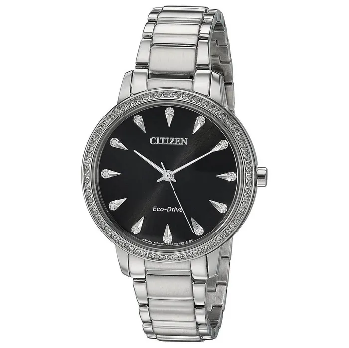 Citizen Bracelets Citizen Womens Bracelet Watch Silhouette Crystal EcoDrive Black Dial FE704053E Citizen Bracelets Citizen Womens Bracelet Watch Silhouette Crystal EcoDrive Black Dial FE704053E