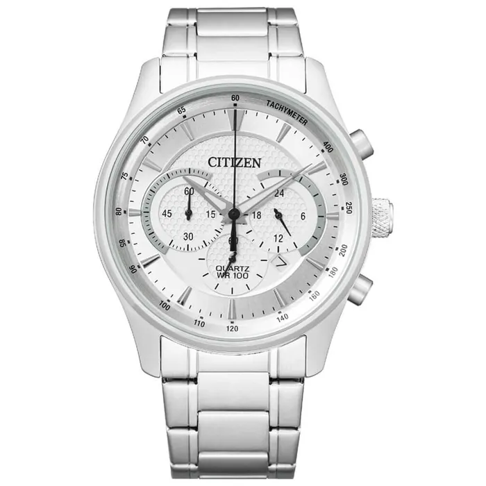 Citizen Mens Watch Chrono Silver Tone Dial Stainless Steel Bracelet AN819051A Citizen Bracelets Citizen Mens Watch Chrono Silver Tone Dial Stainless Steel Bracelet AN819051A Citizen Bracelets