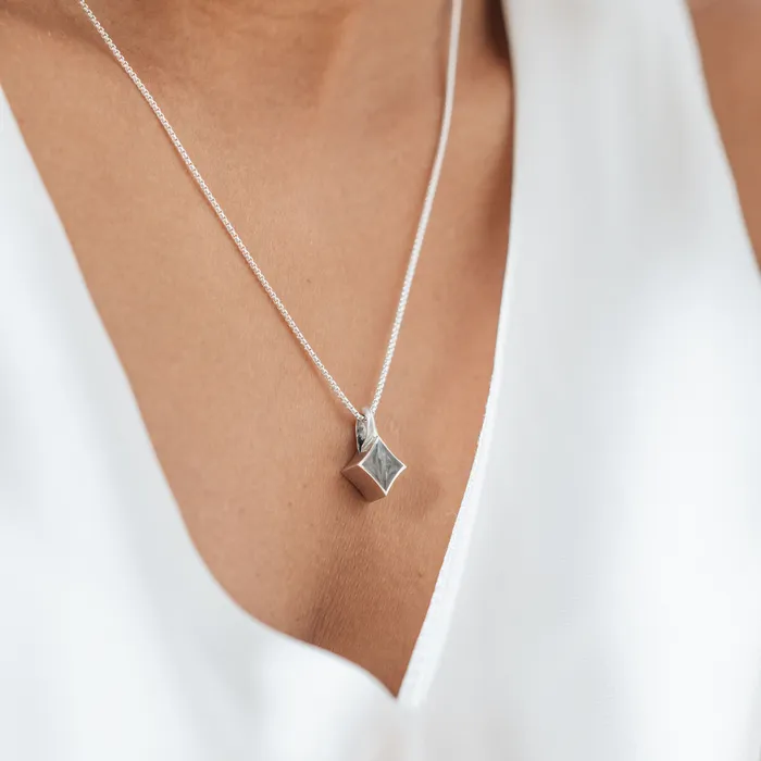 closebymejewelry Necklaces Small Luminary Cremation Necklace in 14K Yellow Gold