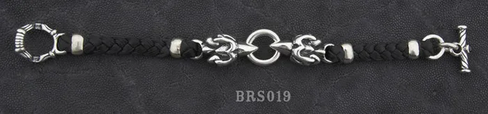 DCJ Bracelets Braided Leather Griffin Bracelet
