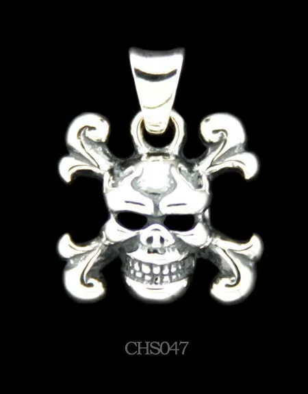 DCJ Skull and Cross Bones Charm Charm Necklaces