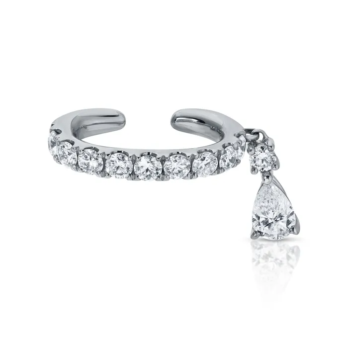 Earrings anitako DELILAH EAR CUFF WITH PEAR DIAMOND DROP