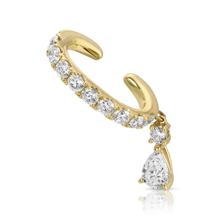 Earrings anitako DELILAH EAR CUFF WITH PEAR DIAMOND DROP