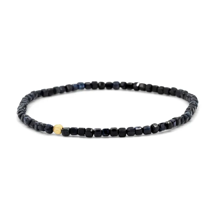 Earthly Abundance Bracelets Blue Sapphire Cube Bracelet