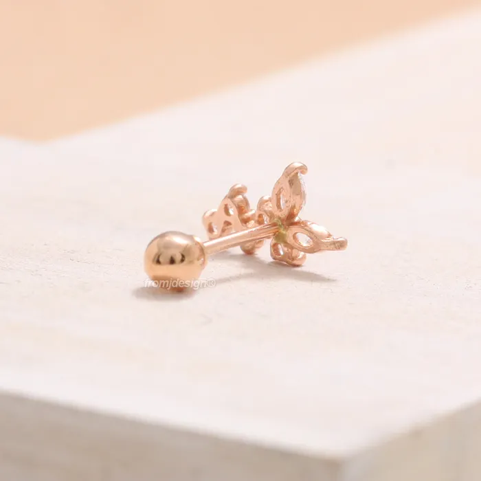 from J Shop Earrings CZ Butterfly Ear Piercing from J Shop Earrings CZ Butterfly Ear Piercing