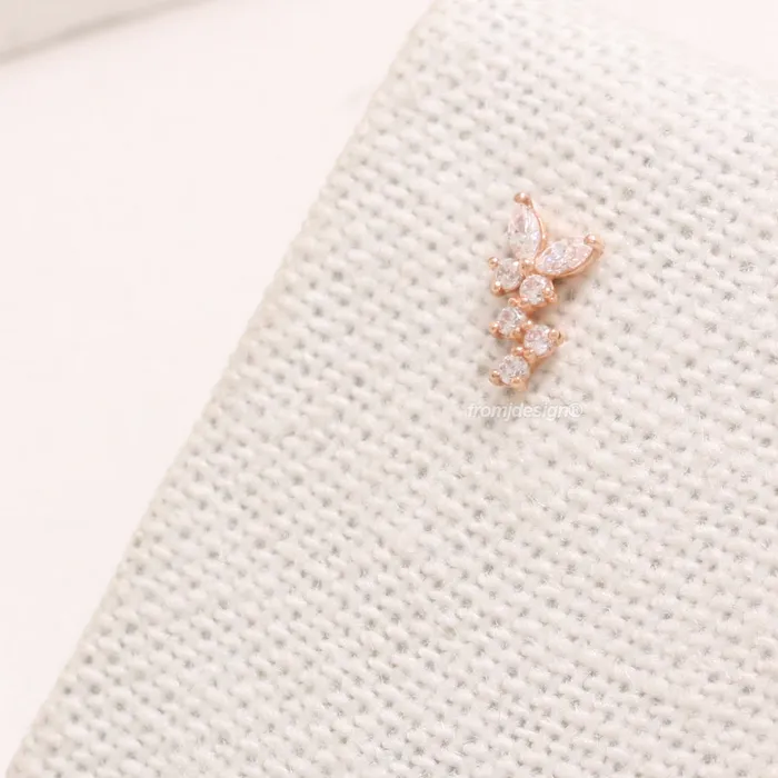 from J Shop Earrings CZ Butterfly Ear Piercing from J Shop Earrings CZ Butterfly Ear Piercing