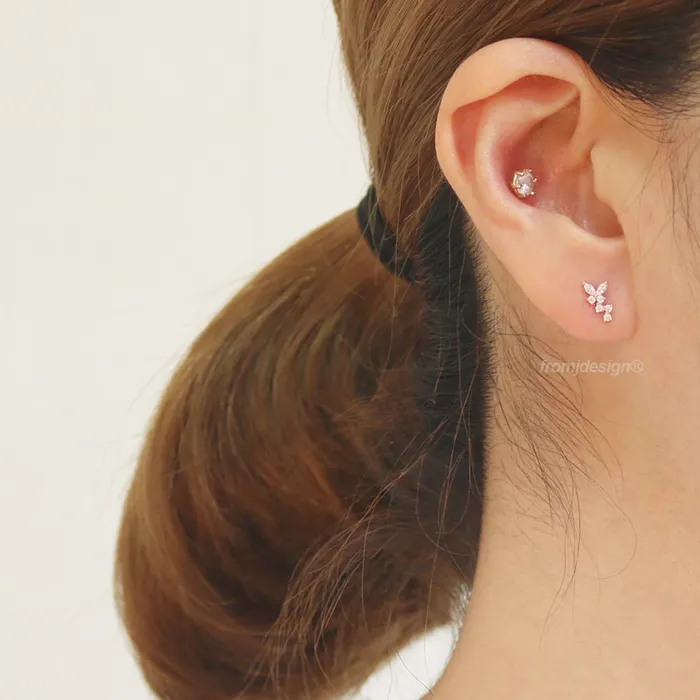 from J Shop Earrings CZ Butterfly Ear Piercing from J Shop Earrings CZ Butterfly Ear Piercing