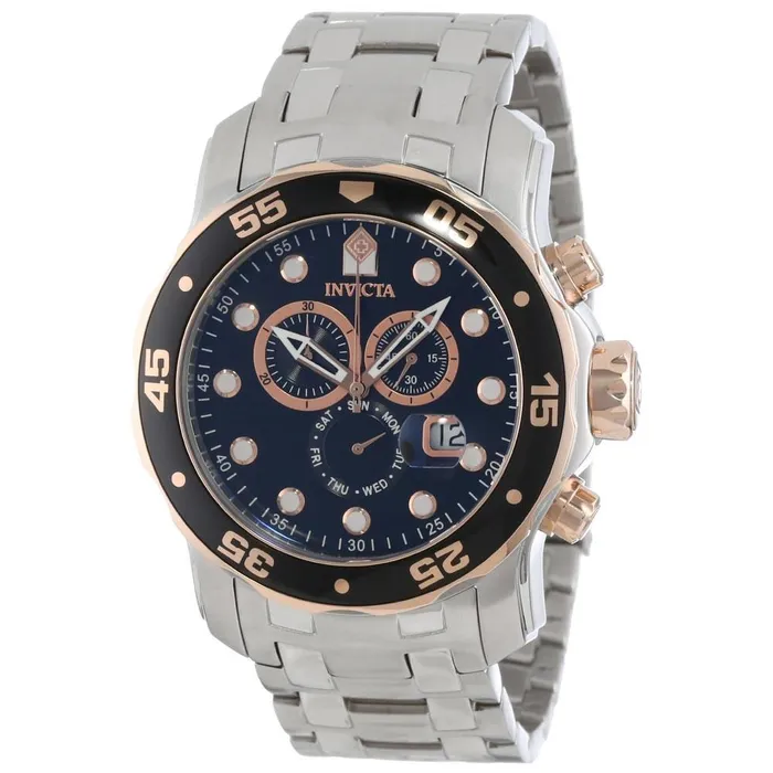 Invicta 80036 Mens Pro Diver Scuba Chronograph Black Dial Stainless Steel Bracelet Dive Watch Invicta Bracelets Invicta 80036 Mens Pro Diver Scuba Chronograph Black Dial Stainless Steel Bracelet Dive Watch Invicta Bracelets