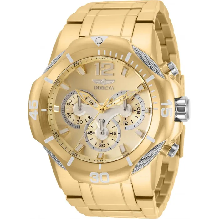 Invicta Bracelets Invicta Mens Chronograph Watch Bolt Gold Tone Dial Yellow Gold Bracelet 31164 Invicta Bracelets Invicta Mens Chronograph Watch Bolt Gold Tone Dial Yellow Gold Bracelet 31164