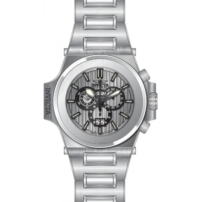 Invicta Bracelets Invicta Mens Chronograph Watch Reserve Akula Silver Tone Dial Bracelet 31672