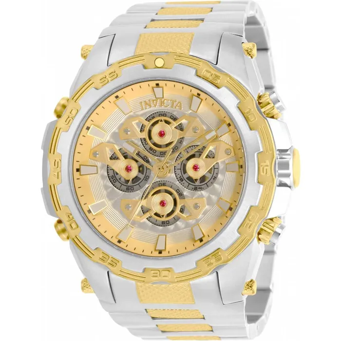 Invicta Bracelets Invicta Mens Chronograph Watch Specialty Gold and Silver Dial Bracelet 34228 Invicta Bracelets Invicta Mens Chronograph Watch Specialty Gold and Silver Dial Bracelet 34228