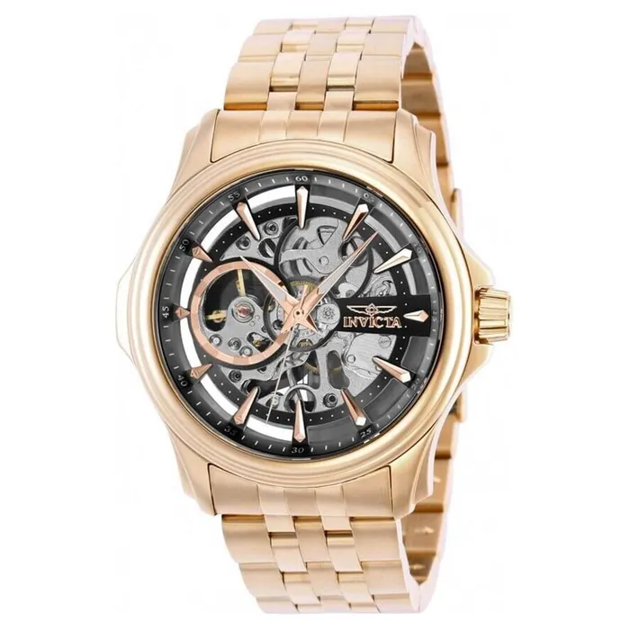 Invicta Bracelets Invicta Mens Mechanical Watch Vintage Skeleton Dial Rose Gold Bracelet 37947 Invicta Bracelets Invicta Mens Mechanical Watch Vintage Skeleton Dial Rose Gold Bracelet 37947