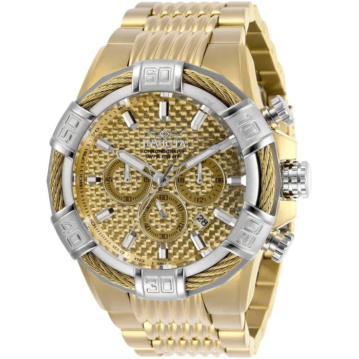 Invicta Bracelets Invicta Mens Watch Bolt Chronograph Gold Glass Fiber Dial Bracelet Quartz 29034 Invicta Bracelets Invicta Mens Watch Bolt Chronograph Gold Glass Fiber Dial Bracelet Quartz 29034