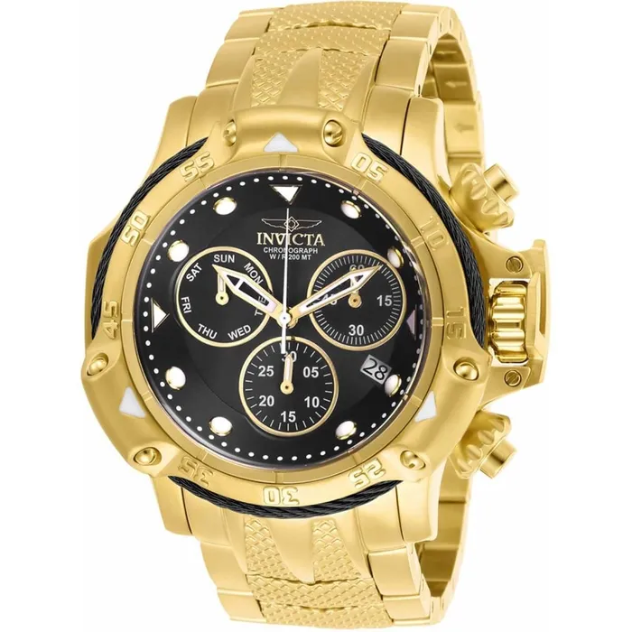 Invicta Invicta Mens Chronograph Watch Subaqua Black Dial Yellow Gold Bracelet 26724 Bracelets Invicta Invicta Mens Chronograph Watch Subaqua Black Dial Yellow Gold Bracelet 26724 Bracelets