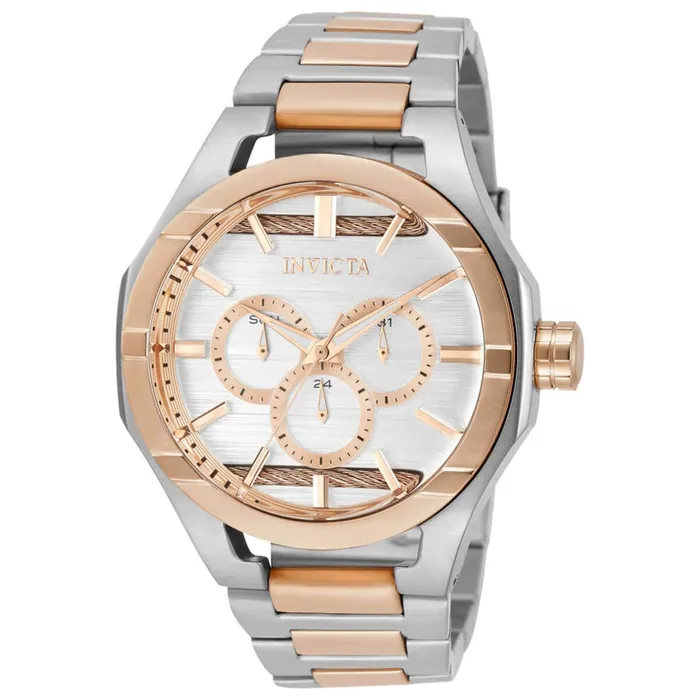 Invicta Invicta Mens Quartz Watch Bolt Silver Tone and Rose Dial Bracelet 31833 Bracelets Invicta Invicta Mens Quartz Watch Bolt Silver Tone and Rose Dial Bracelet 31833 Bracelets