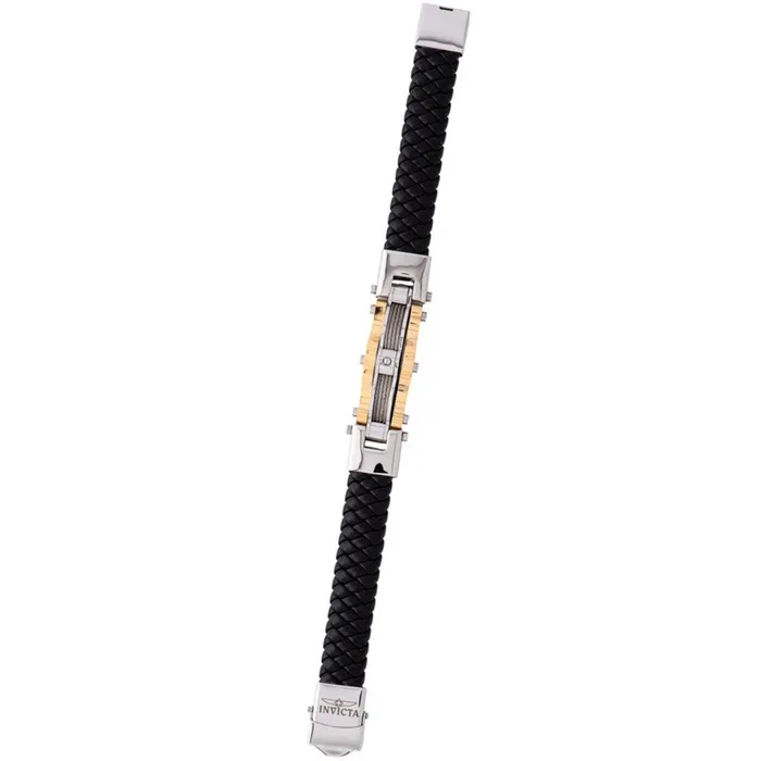 Invicta Mens Bracelet Elements TitaniumLeather Black and Gold 35406 Invicta Bracelets Invicta Mens Bracelet Elements TitaniumLeather Black and Gold 35406 Invicta Bracelets