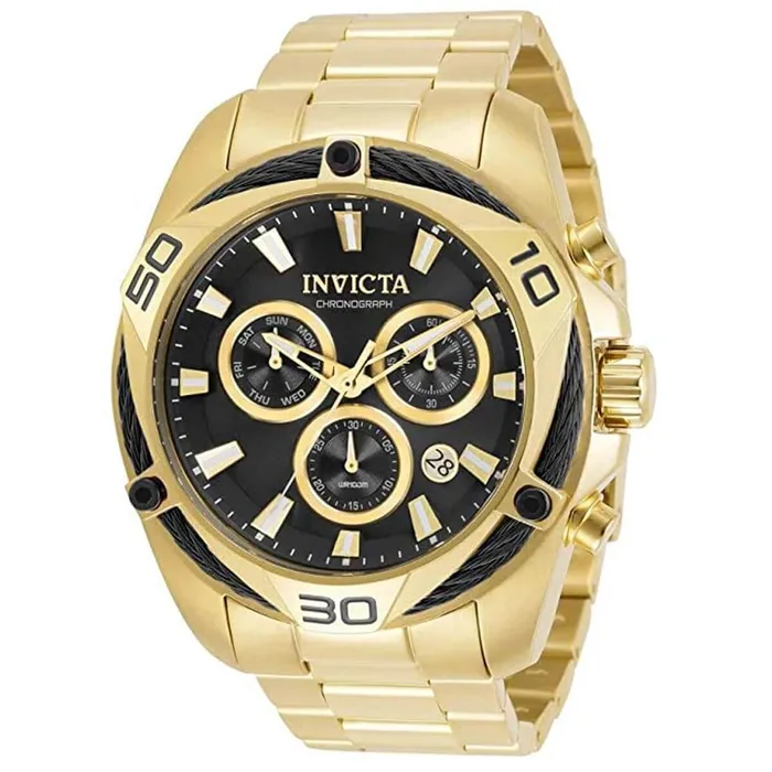 Invicta Mens Chronograph Watch Bolt Quartz Yellow Gold Steel Bracelet 31325 Invicta Bracelets Invicta Mens Chronograph Watch Bolt Quartz Yellow Gold Steel Bracelet 31325 Invicta Bracelets
