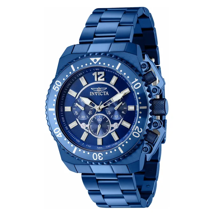 Invicta Mens Chronograph Watch Pro Diver Blue Stainless Steel Bracelet 40874 Invicta Bracelets