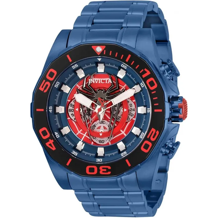 Invicta Mens Quartz Watch Marvel Spiderman Chronograph Blue Bracelet 33312 Invicta Bracelets Invicta Mens Quartz Watch Marvel Spiderman Chronograph Blue Bracelet 33312 Invicta Bracelets