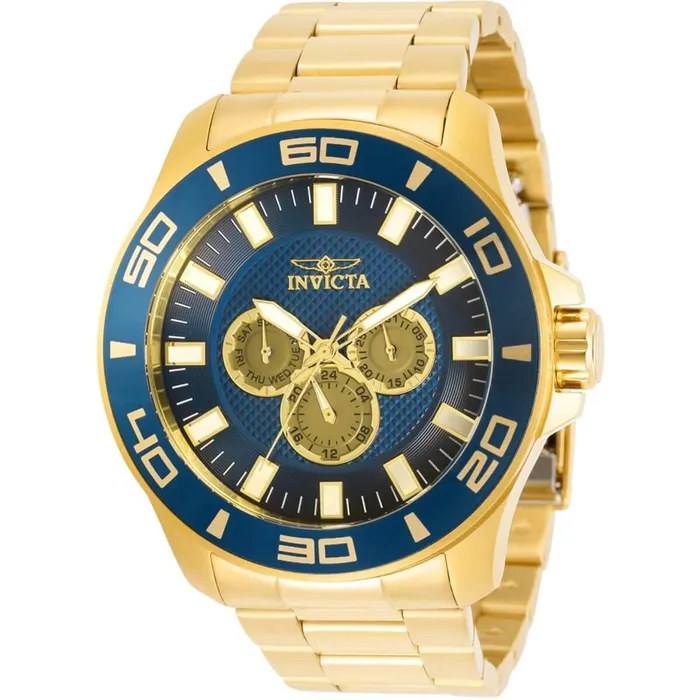 Invicta Mens Quartz Watch Pro Diver Quartz Blue Dial Yellow Gold Bracelet 30785 Invicta Bracelets Invicta Mens Quartz Watch Pro Diver Quartz Blue Dial Yellow Gold Bracelet 30785 Invicta Bracelets