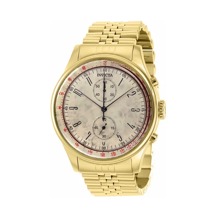 Invicta Mens Quartz Watch Vintage Chronograph Yellow Gold Steel Bracelet 40851 Invicta Bracelets Invicta Mens Quartz Watch Vintage Chronograph Yellow Gold Steel Bracelet 40851 Invicta Bracelets