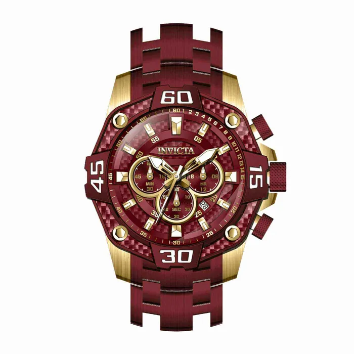 Invicta Mens Watch Pro Diver Quartz Chronograph Red Dial Steel Bracelet 40257 Invicta Bracelets Invicta Mens Watch Pro Diver Quartz Chronograph Red Dial Steel Bracelet 40257 Invicta Bracelets
