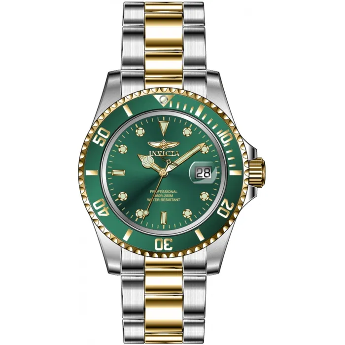 Invicta Mens Watch Pro Diver Quartz Green Dial Two Tone Steel Bracelet 43542 Invicta Bracelets Invicta Mens Watch Pro Diver Quartz Green Dial Two Tone Steel Bracelet 43542 Invicta Bracelets