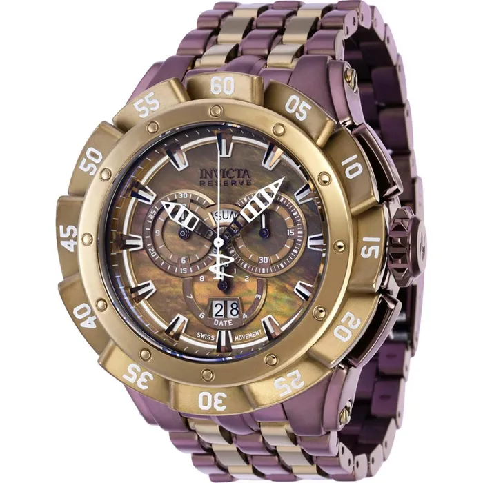 Invicta Mens Watch Ripsaw Chrono Khaki MOP and Brown Dial Steel Bracelet 38805 Invicta Bracelets Invicta Mens Watch Ripsaw Chrono Khaki MOP and Brown Dial Steel Bracelet 38805 Invicta Bracelets