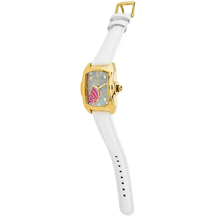 Invicta Watches Invicta Womens Watch Lupah Quartz Butterfly Print Dial White Leather Strap 37113 Invicta Watches Invicta Womens Watch Lupah Quartz Butterfly Print Dial White Leather Strap 37113
