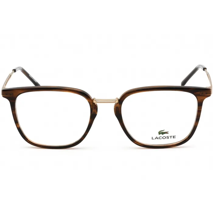 Lacoste Earrings Lacoste Mens Eyeglasses Full Rim HavanaStriped BrownGold Frame L2853PC 214