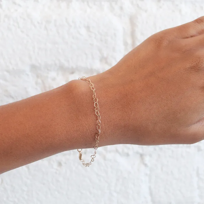 LI Small Forged Gold Link Bracelet Ellis Mhairi Cameron Bracelets