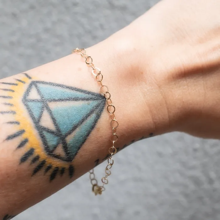 LI Small Forged Gold Link Bracelet Ellis Mhairi Cameron Bracelets