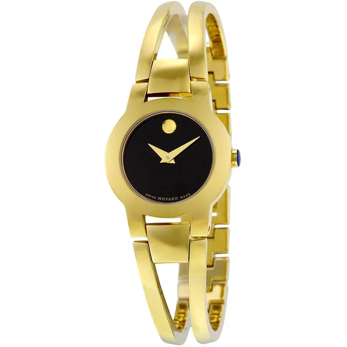 Movado Womens Quartz Watch Amorosa Black Dial Yellow Gold Steel Bracelet 0606946 Movado Bracelets Movado Womens Quartz Watch Amorosa Black Dial Yellow Gold Steel Bracelet 0606946 Movado Bracelets