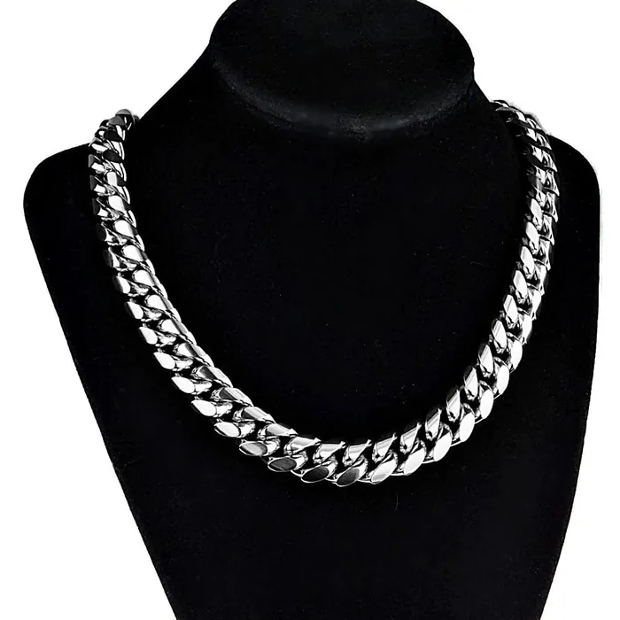 Necklaces Bling Cartel Admin 316L Stainless Steel Chain Miami Cuban Link Necklace 20 x 14MM