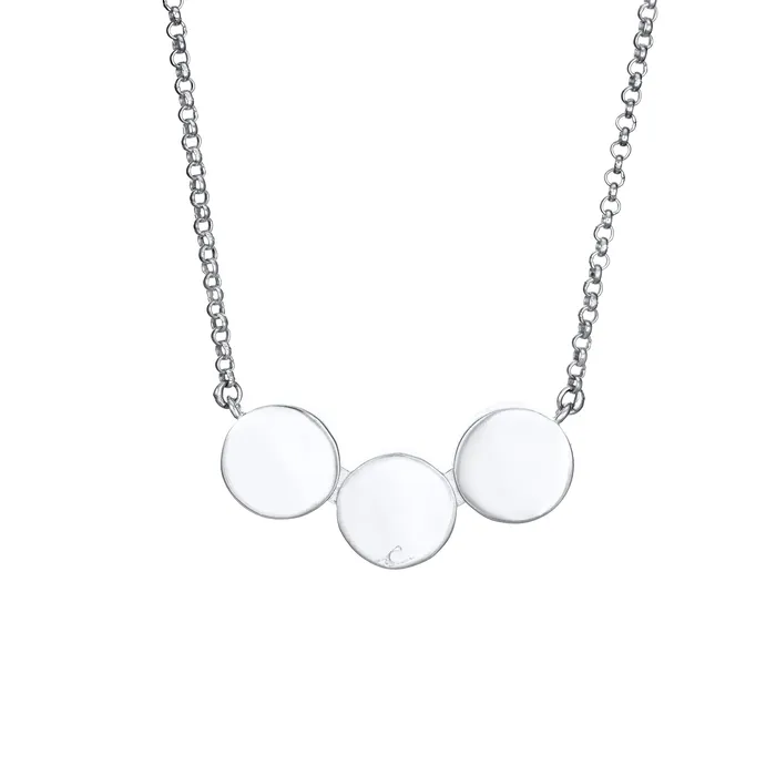 Necklaces closebymejewelry Three Setting Chevron Cremation Necklace in 14K White Gold