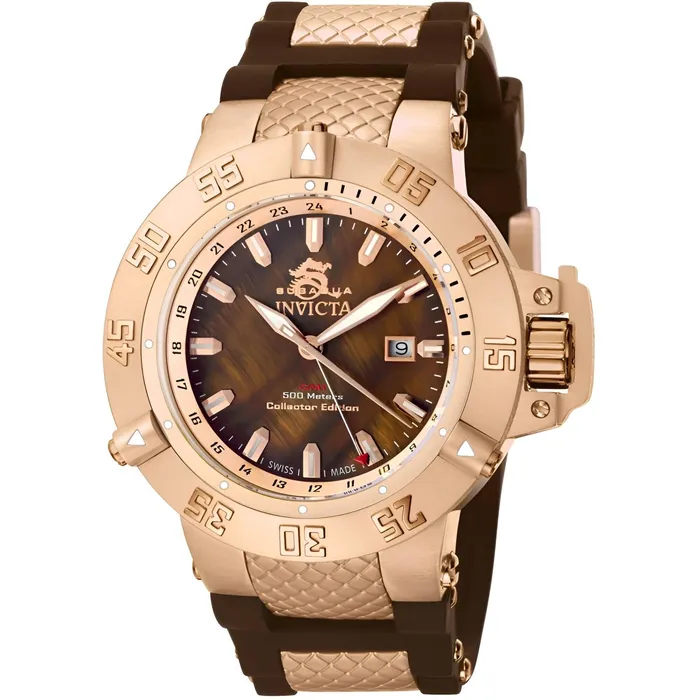 Necklaces Invicta Mens Watch Subaqua Rose Gold and Brown Mother of Pearl Dial Dive 0739 Invicta