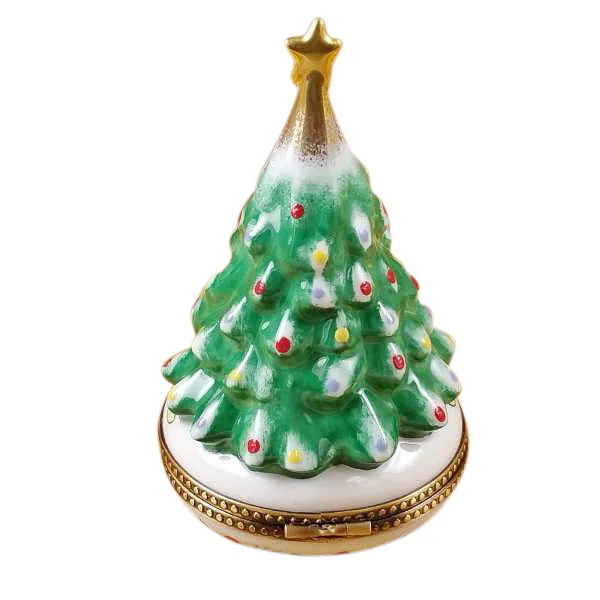 Necklaces Rochard Limoges Rochard Christmas Tree with Star Limoges Box