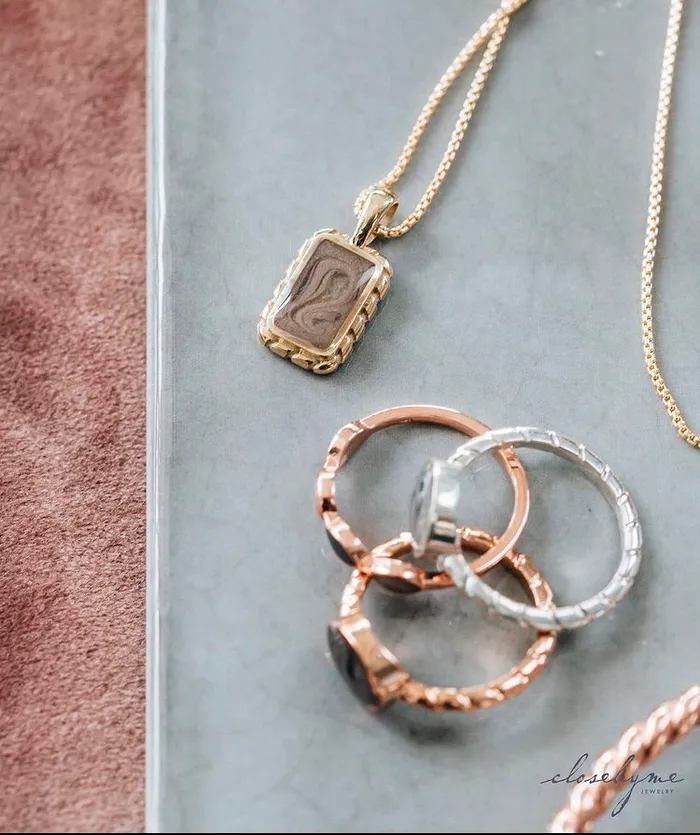 Necklaces Small Cable Cremation Necklace in 14K Rose Gold closebymejewelry