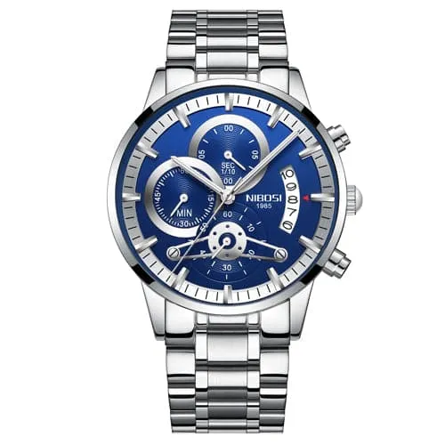 NIBOSI Mens Fine Fashion Premium Top Quality Triple Dial Pilot Design Stainless Steel Watch Divine Inspiration Styles Bracelets NIBOSI Mens Fine Fashion Premium Top Quality Triple Dial Pilot Design Stainless Steel Watch Divine Inspiration Styles Bracelets