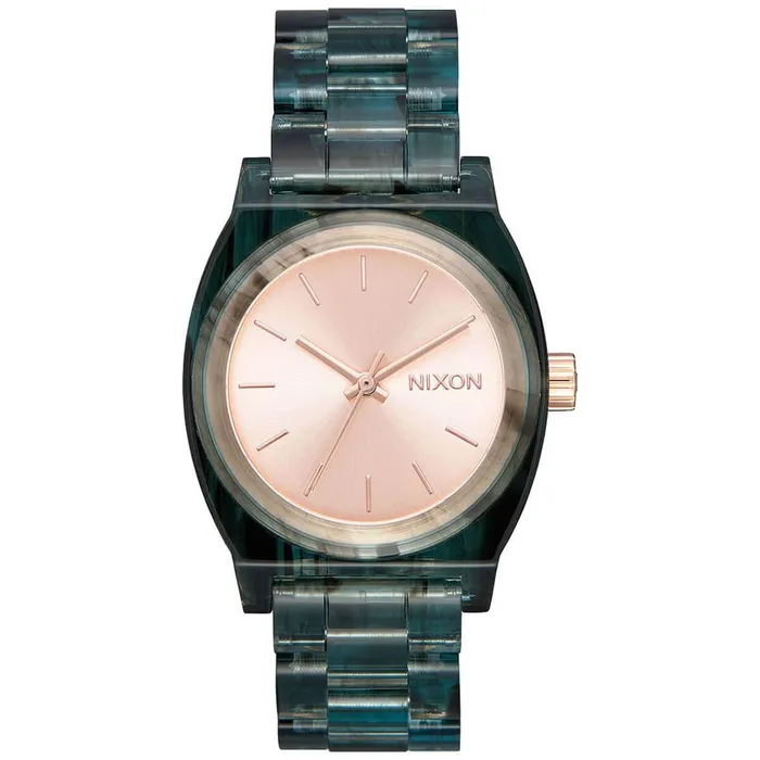 NIXON Bracelets Nixon Womens Quartz Watch Time Teller Pink Dial Aqua Plastic Bracelet A12142930 NIXON Bracelets Nixon Womens Quartz Watch Time Teller Pink Dial Aqua Plastic Bracelet A12142930