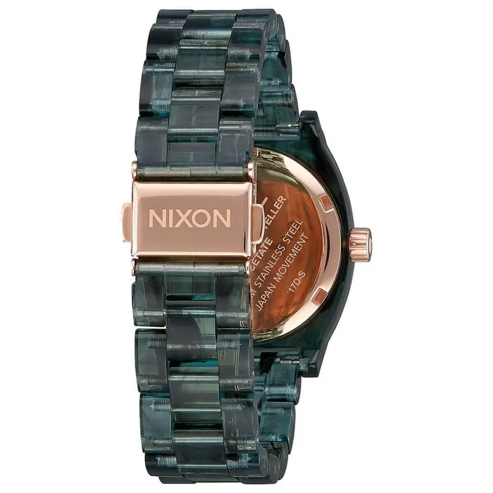 NIXON Bracelets Nixon Womens Quartz Watch Time Teller Pink Dial Aqua Plastic Bracelet A12142930 NIXON Bracelets Nixon Womens Quartz Watch Time Teller Pink Dial Aqua Plastic Bracelet A12142930
