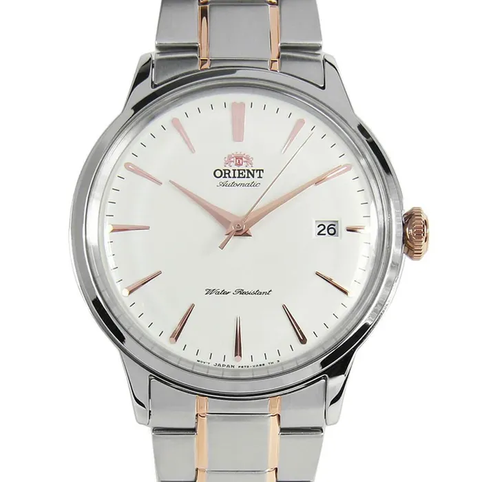 ORIENT Bracelets Orient Mens Automatic Watch Bambino White Dial Two Tone Bracelet RAAC0004S00C ORIENT Bracelets Orient Mens Automatic Watch Bambino White Dial Two Tone Bracelet RAAC0004S00C