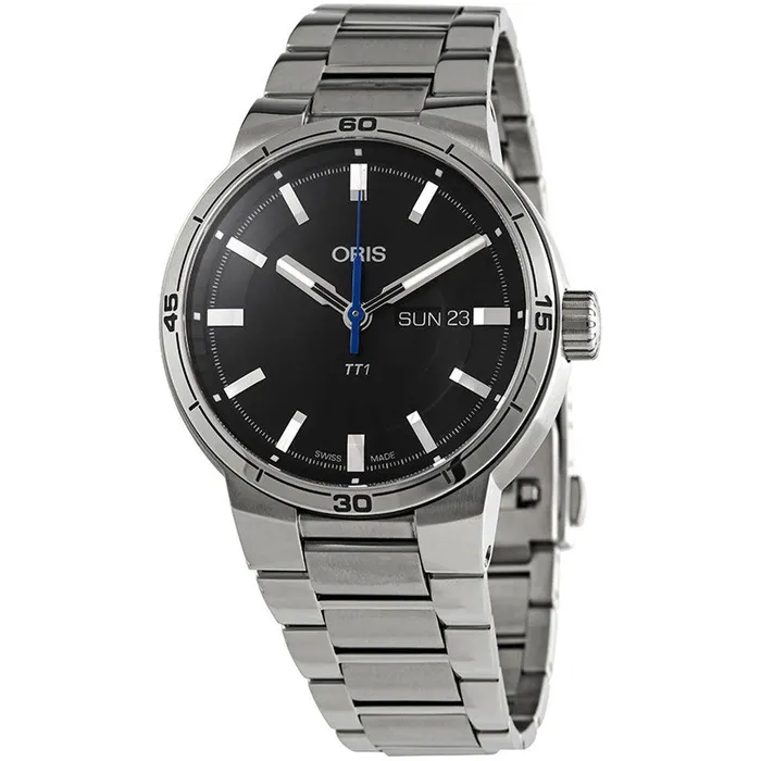 ORIS Bracelets Oris Mens Automatic Watch TT1 DayDate Black Dial Bracelet 01 735 7752 4154MB ORIS Bracelets Oris Mens Automatic Watch TT1 DayDate Black Dial Bracelet 01 735 7752 4154MB