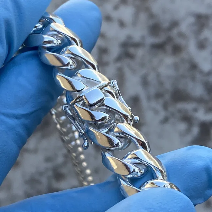 Rings Bling Cartel 925 Sterling Silver Miami Cuban Link Chain Heavy 24 x 14MM Thick