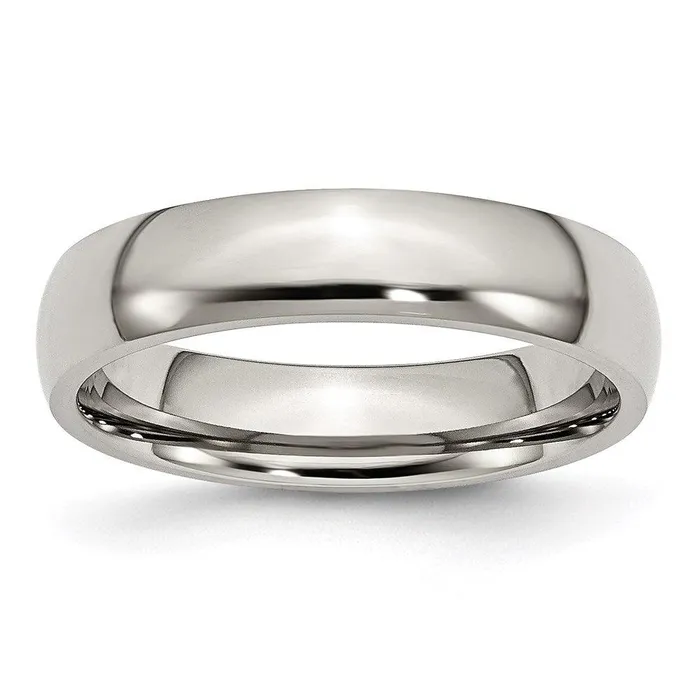 Rings Chisel Stainless Steel 5mm Polished Band